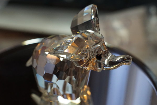 Original Swarovski Figur Elephant Silver Crystal