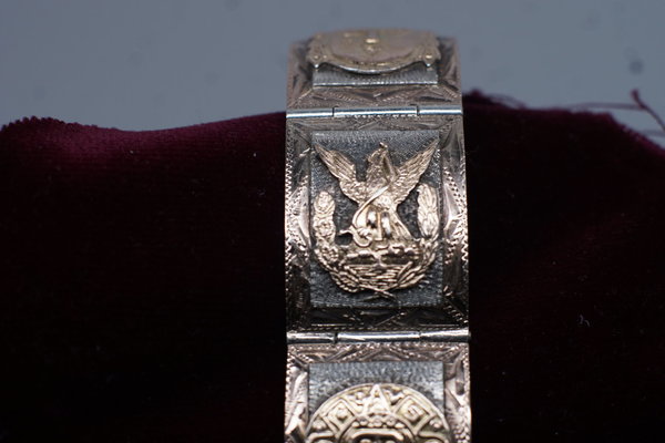 Armband Silber mit 10 Karat 416er Rotgold Bleche veredelt