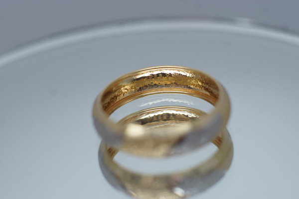 Bicolor Gold Ring 585er 14 Karat Gelb-/Weissgold