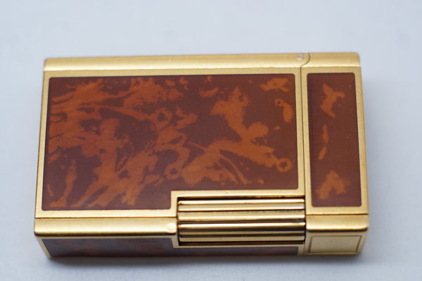 S.T. Dupont Feuerzeug Chinalack Linie 1 Gelbgold vergoldet