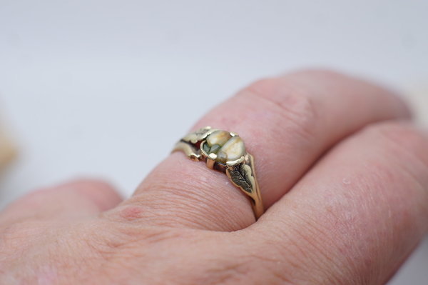 Antiker Grandl Ring 585er 14 Karat Gelbgold,Größe 63