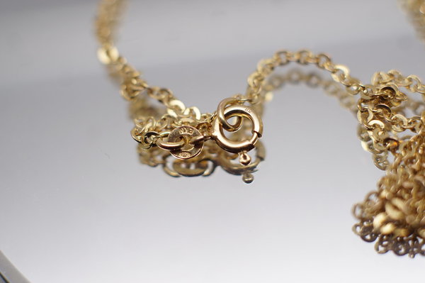 Zierliche Anker Halskette 585er 14 Karat Gelbgold