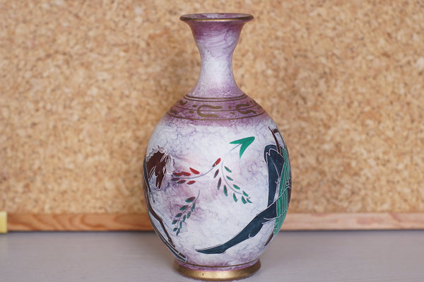 Bemalte Keramik Amphore/Vase mit griechischen Abbildungen,22 cm