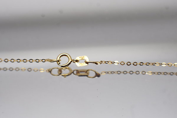 Zierliche Anker Halskette/Collier mit Flügelanhänger 333er 8 Karat Gelbgold