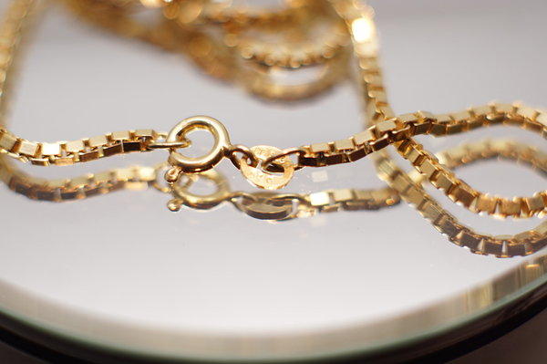 Solide Venezianer Halskette 333er 8 Karat Gelbgold,Länge 60 cm
