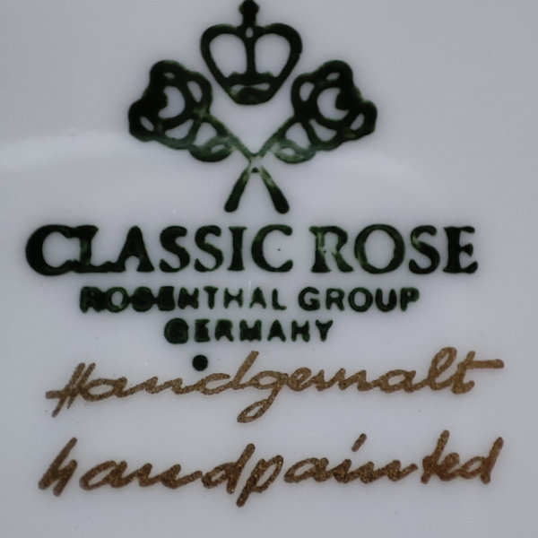 Rosenthal Suppenteller "Monbijou" Weissporzellan mit Goldstaffage 5 Stück, Ø 23 cm
