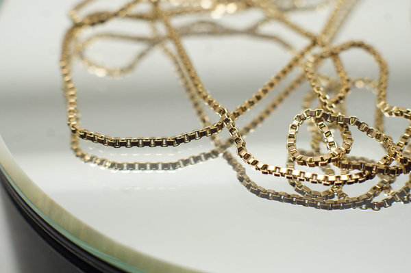 Zierliche Venezianer Halskette 333er 8 Karat Gelbgold, Länge 67 cm