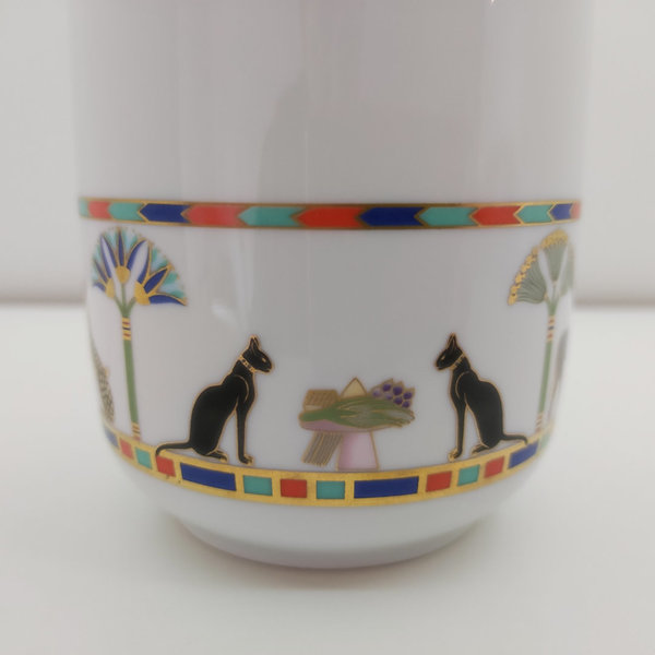 Rosenthal zylindrische Vase/Blumenvase/Dekovase "Donatello Sais" H 15,0 cm, Zustand gut